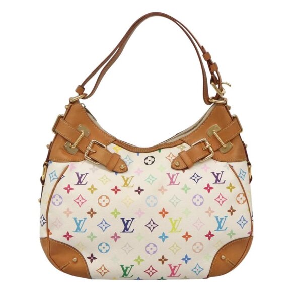 LOUIS VUITTON Monogram Multicolor Greta Hand Bag White M40195 LV Auth KD418V - Picture 1 of 15